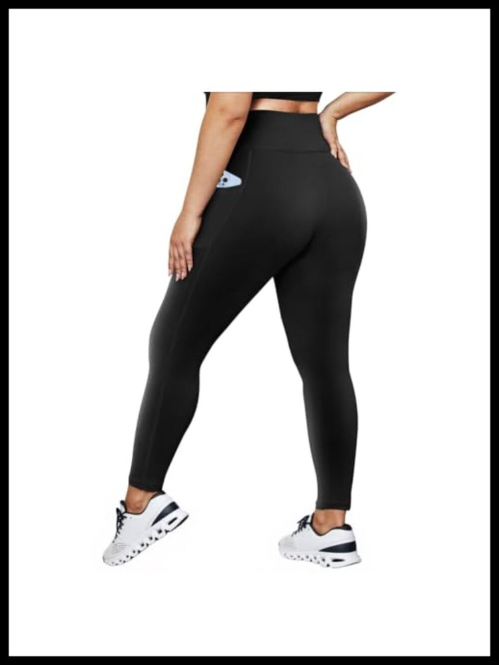 Plus Size High Waist Leggings with Pockets Yoga Pants 4-Way Stretch